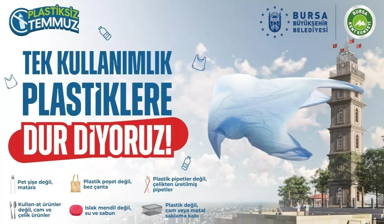 Mustafa Bozbey - PLASTİKSİZ TEMMUZ HAREKETİ - Bursa Kent Konseyi ile birlikte, plastik kullanımının azaltılması amacıyla dünya çapında yürütülen Plastiksiz Temmuz Hareketi'ne destek verdik. Tek kullanımlık plastik ürünlerin kullanımının azaltılması, bez çantalar, matara ve termoslar, geri dönüştürülebilir torbalar gibi çevre dostu alternatiflerle ilgili farkındalık yaratmak için ay boyunca pek çok etkinliği Bursalılarla buluşturduk.