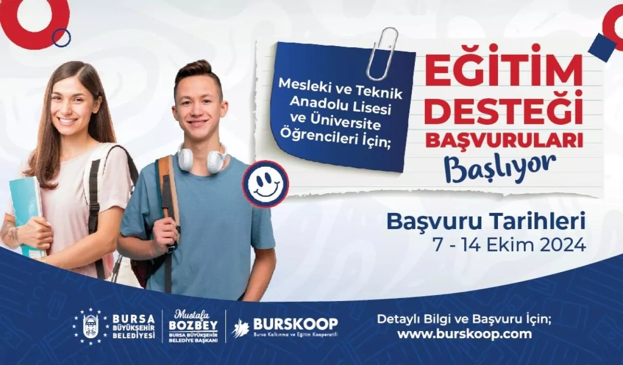 Mustafa Bozbey - EĞİTİM DESTEĞİ İLE ÖĞRENCİLERİMİZİN YANINDAYIZ - Bursa aydınlık yarınlara emin adımlarla ilerliyor. Öğrencilerimizin eğitim-öğretim hayatına katkıda bulunmak amacıyla dar gelirli ailelerimize burs imkanı sunuyoruz. İhtiyaç sahibi Mesleki ve Teknik Anadolu Liseleri ile üniversite öğrencileri için de 